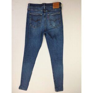Levis Size 29X32 Womens 721 High Rise Skinny Blue Denim Logo Tag 5 Pocket Jeans